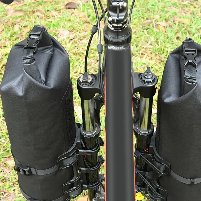Bicykel predné vidlice vrecko Prenosný cyklistický balíček prenosný stojan na bicykel vrecko na prednú vidlicu Waterproof Pannier Bag Witerproof Bike Bike