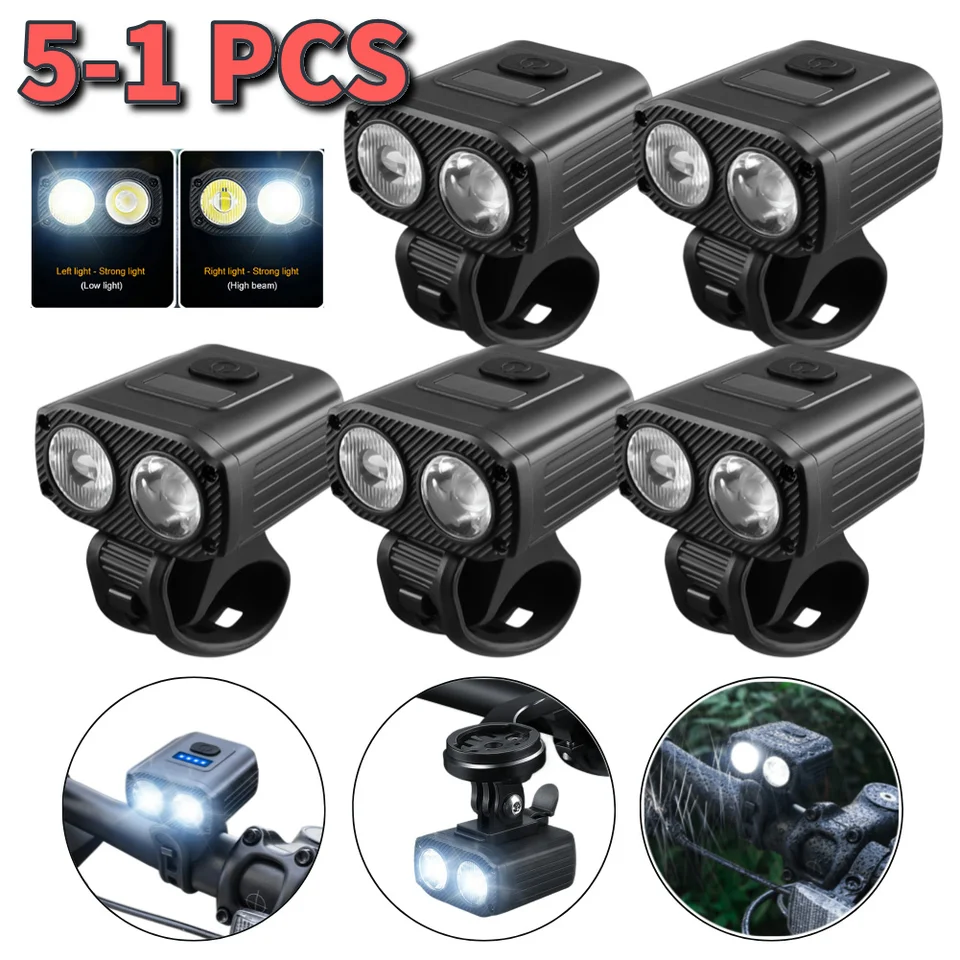Bicykel Riwelbar baterka vysoký lúč s nízkym lúčom LED LED LED LED LUCELU USB nabíjanie MTB ROAD BILE SLEDNET 5 režimov pre nočnú jazdu