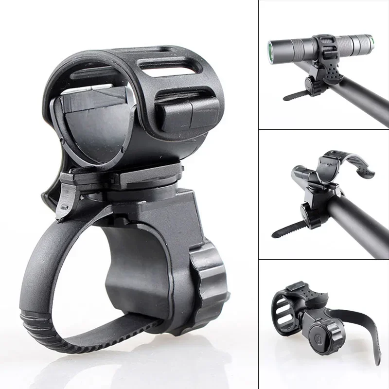 Bicykel Runder Torch Držiteľ bicyklov držiak na držiak pre spodnú svorku pre LED baterku 360⁰ Dizajn rýchleho uvoľnenia Cyklistické bicykle Torch svorky
