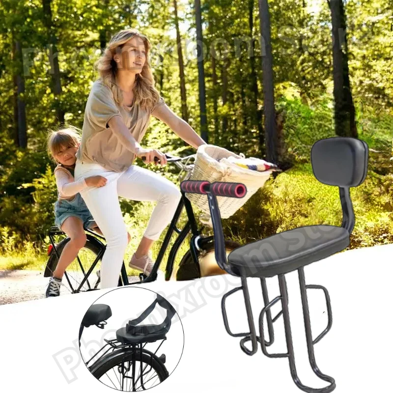 Bicykel Zadné bezpečnostné sedadlo detskej bezpečnosti Jednoduchá verzia bicykla sedadla Saddle Mountain Bike Baby sedadlo s lakťkami a pedálmi