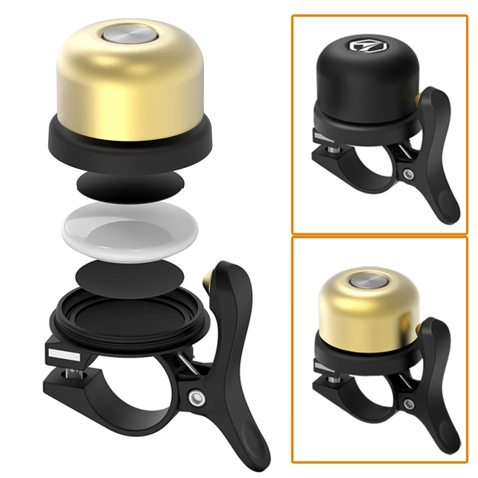 Bicykel zvonček pre Airtag Bike Mount GPS Tracker Vodotesný mosadzný držiak sa skrýva Airtag pod bicykli BELL proti krádeži bicyklov