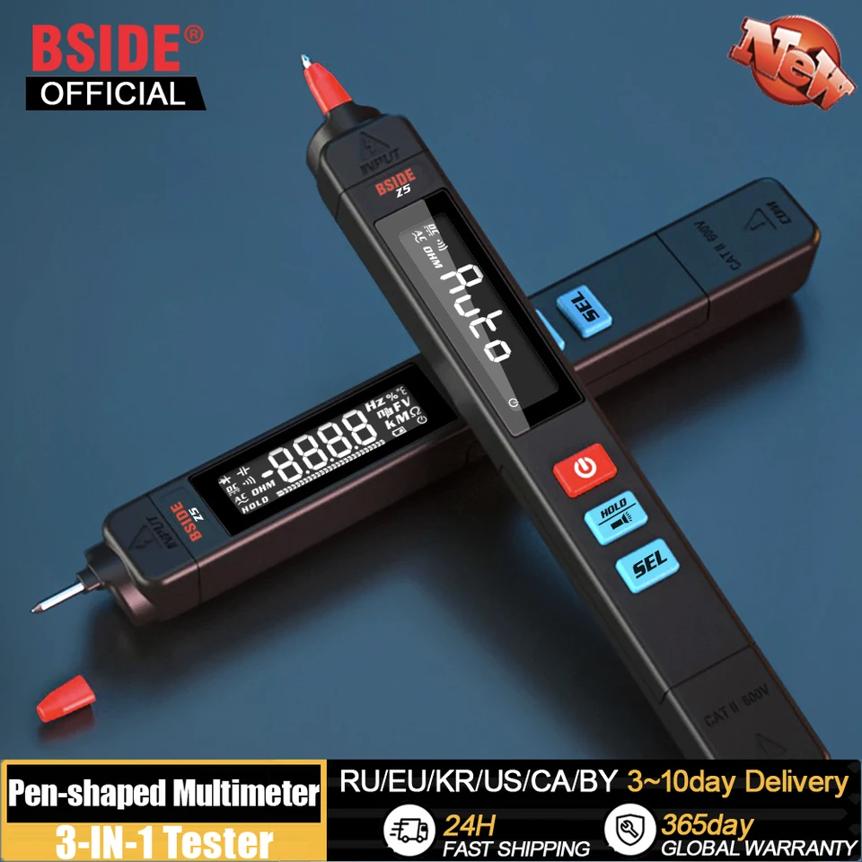Bide Digital Multimeter Smart Pen Tester Autoranging 6000 DC AC napäťová kapacita OHM NCV Hz Dióda Continuity Live Meter DMM