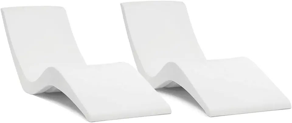 Biela - ležadlá ležadlá určené pre hĺbky vody do 9 ”Aqua Outdoors Set 2 kompatibilná so všetkými typmi bazénov