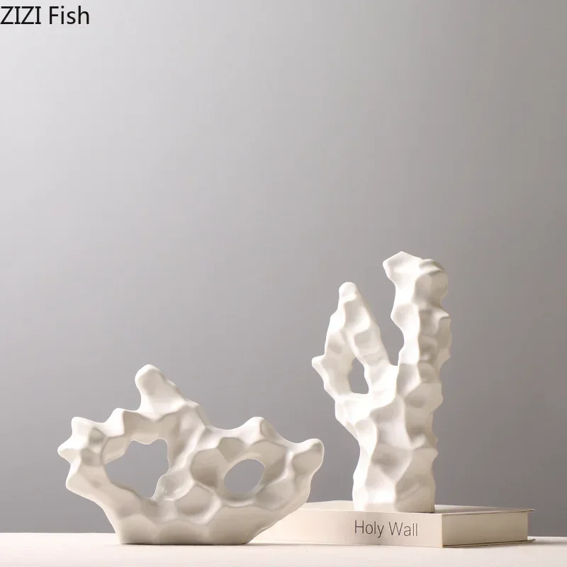 Biela rockery socha obývacia izba dekorácie