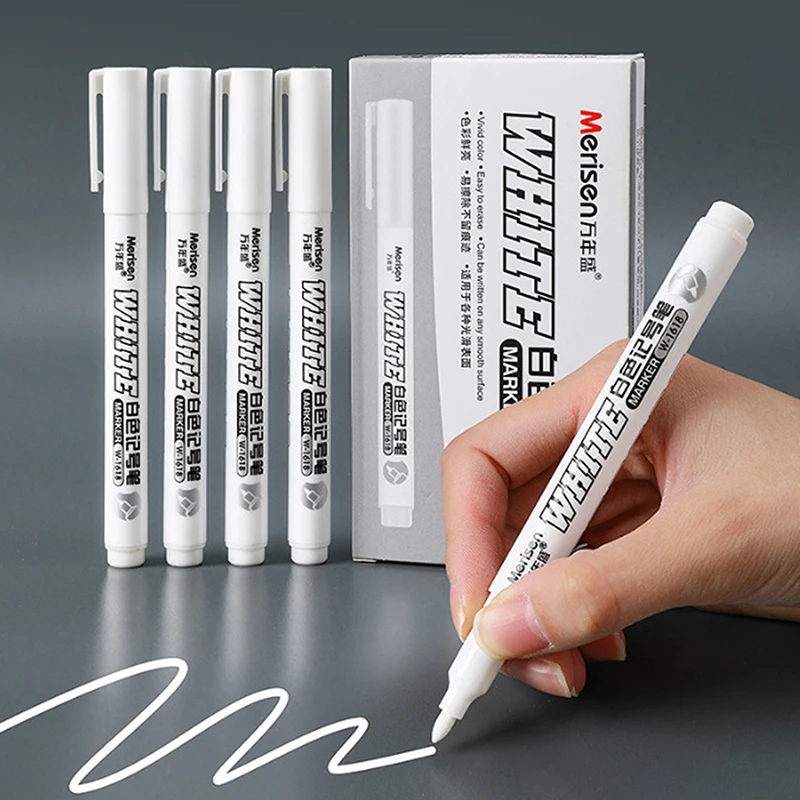 Biele markerové pero nepremokavé permanentné pero pero remeselnícke diela živice plesne