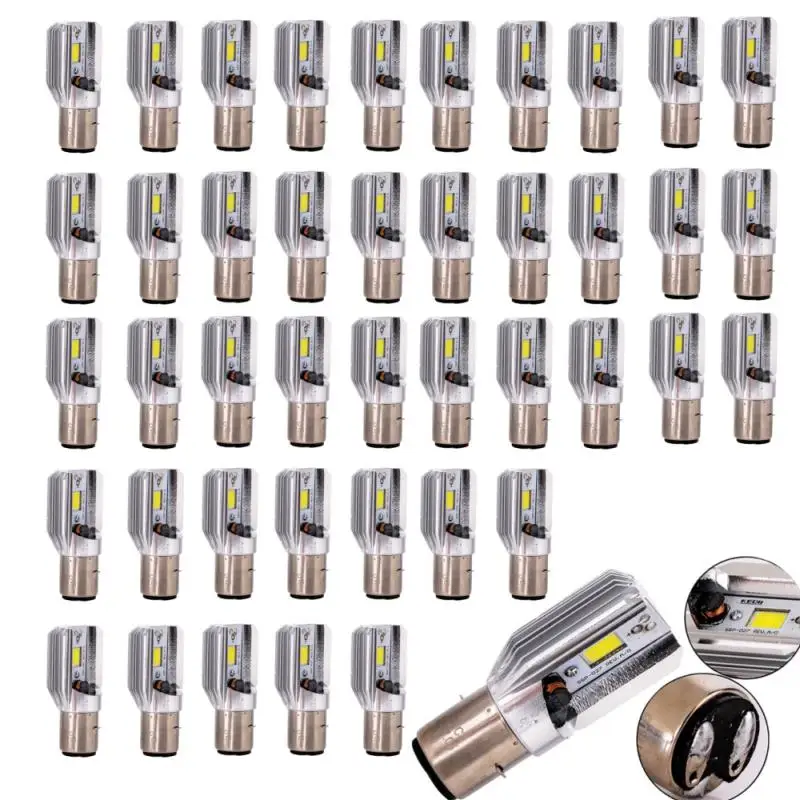 Biele motocyklové žiarovky, nové LED diódy a HIDS H6 Ba20D DC 8V-80V 8W 6500K COB LED motocykel HI/LO LO BEAM Žiarovka