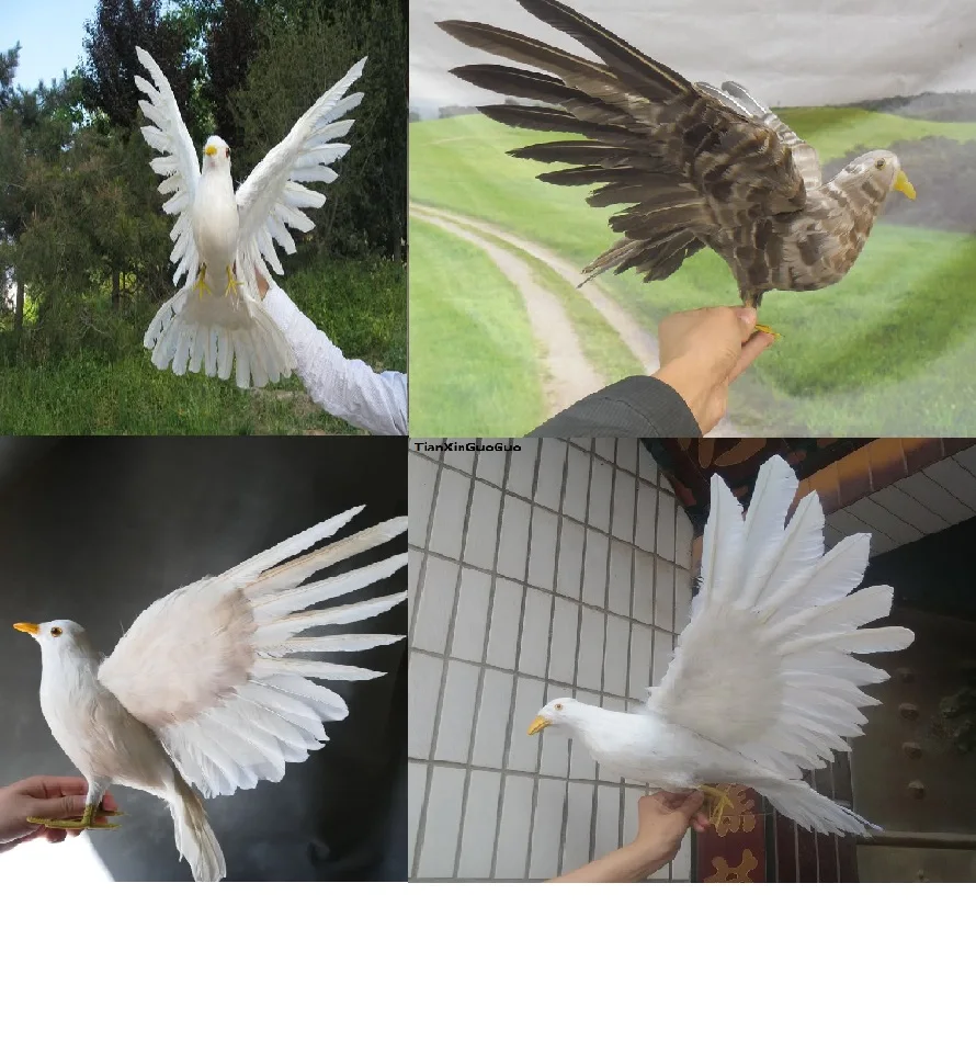 Biele perie Peace Bird Foam & Feather Veľká vtáčie dekorácie simulácia Dove Cosplay scéna rekvizity D3478