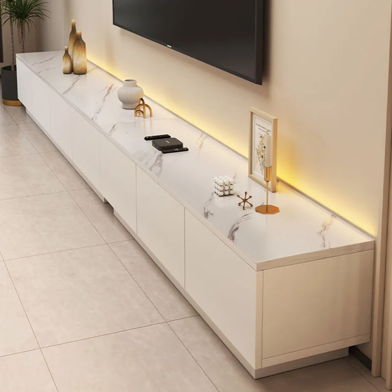 Biele reproduktorové televízne stojany Organizátor Skladovacie poličky Zásuvky Luxusné moderné skrinky televízny stôl Moderný muebles para televízny spálňový nábytok