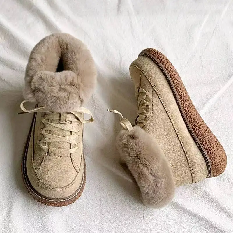 Biele členkové topánky Značka dámske topánky topánky--žien okolo prsty Zimná obuv Plochá päta šnuruje Lace Up Low Fashion Ladies 2024 Lolita
