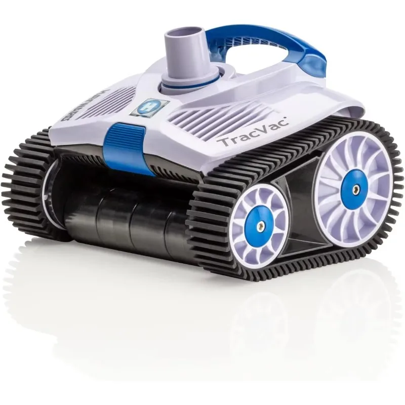 Biele ľahké automatické sacie vysávač s hadicou a ventilom pre údržbu bazénového bazéna