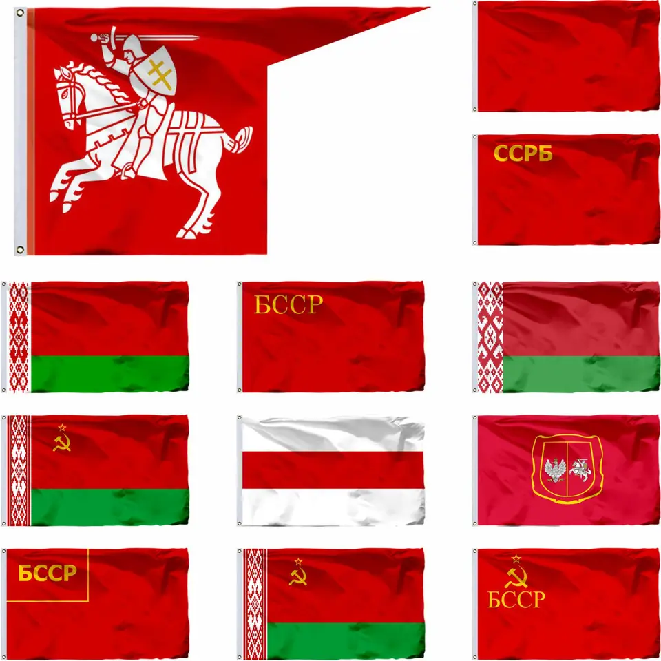 Bielorus 1918 Vlajka histórie 90x150cm 3x5ft Grunwald Pogoń Czerwona 60x90cm 21x14cm Banner