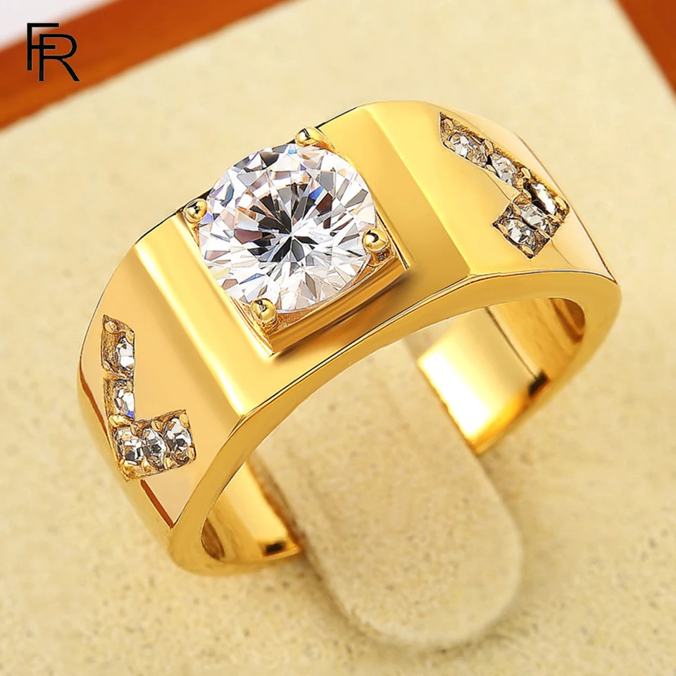 Biely kameň kamienok mužský prsteň zirkón Engagement Wedding Band Rings for Men Finger Party šperky