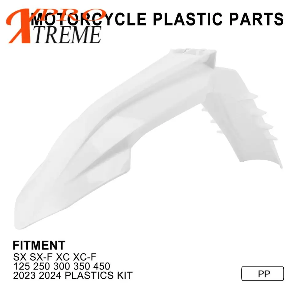 Biely motocykel Plastový predný blatníka Enduro pre KTM SX SX-F XC XC-F 125 250 300 350 450 2023 2024