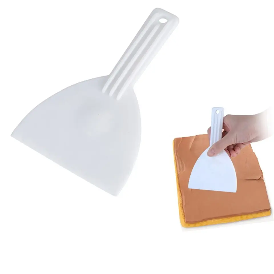 Biely pp koláč deliaceho koláča Škrabka na pečenie Nástroje na pečenie Viacnásobné odolné mäkké trojuholník DIY pečivo krém