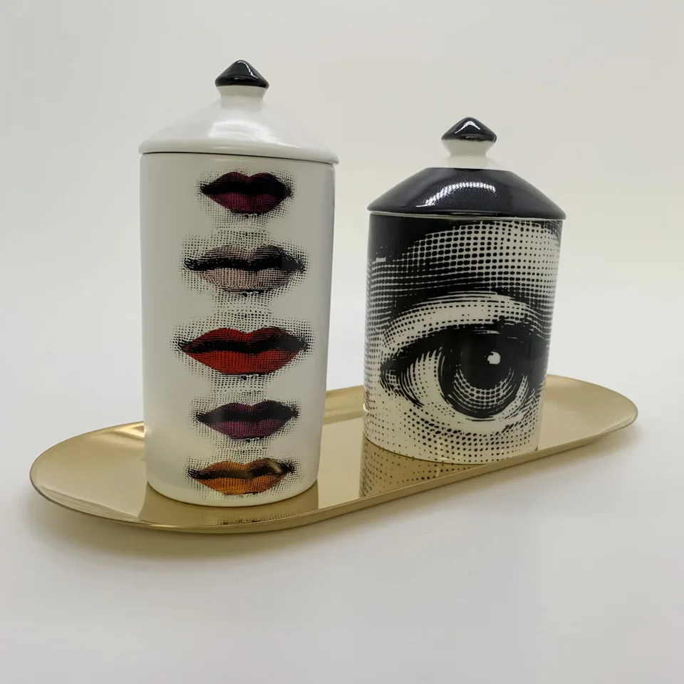 Big Eye a viacfarebné červené perličky dekoratívne nádoby make-up kefy šperky rúž na rúž držiak na fľašu držiak kvetinová váza Home Deco