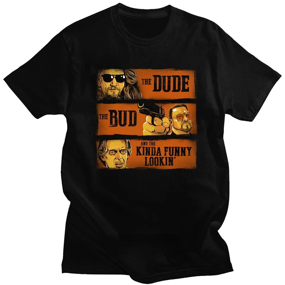 Big Lebowski The Dude Pud a Kinda Tee Tops Men Short Ruckves Walter Sobchak Tričko Dámske tričká Harajuku