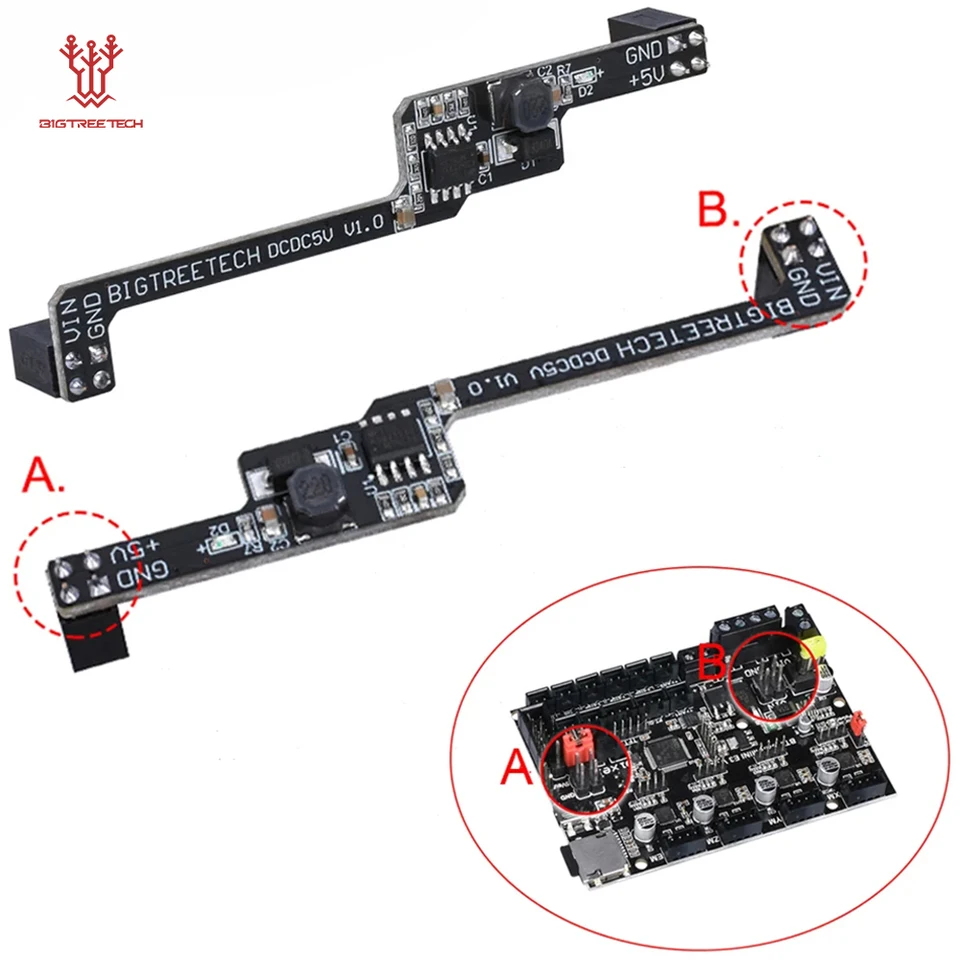 BigTreeTech BTT DCDC5V V1.0 Power Modul 3D TLAČKA ČASŤ PRE SKR MINI E3 V2.0/V3.0 Základná doska RGB LED pásová lampa 3D tlačiareň