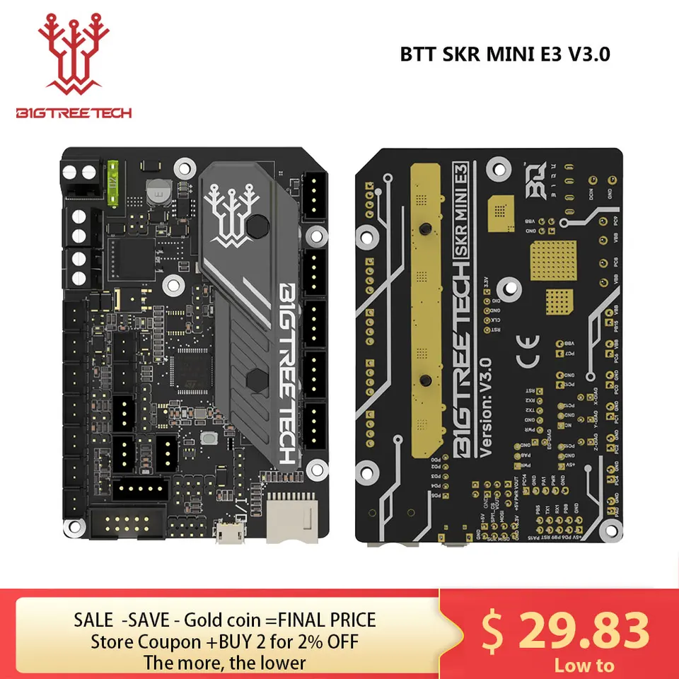 BigTreeTech SKR Mini E3 V3.0 3D základná doska TMC2209 3D Tlačiareň pre ender 3 Upgrade Ender 3 V2 BTT SKR V1.4 Turbo Octopus