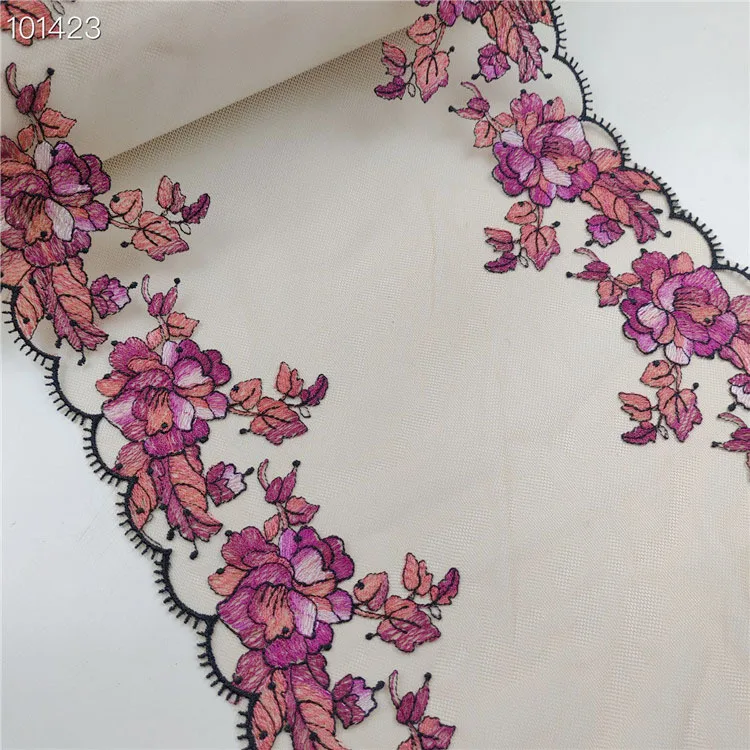 Bilaterálne vyšívanie Tulle Lace pre svadobné šaty, šijacie doplnky pre domácich majstrov, čipka pre spodnú bielizeň, prácu s ihlou, 20 yardov