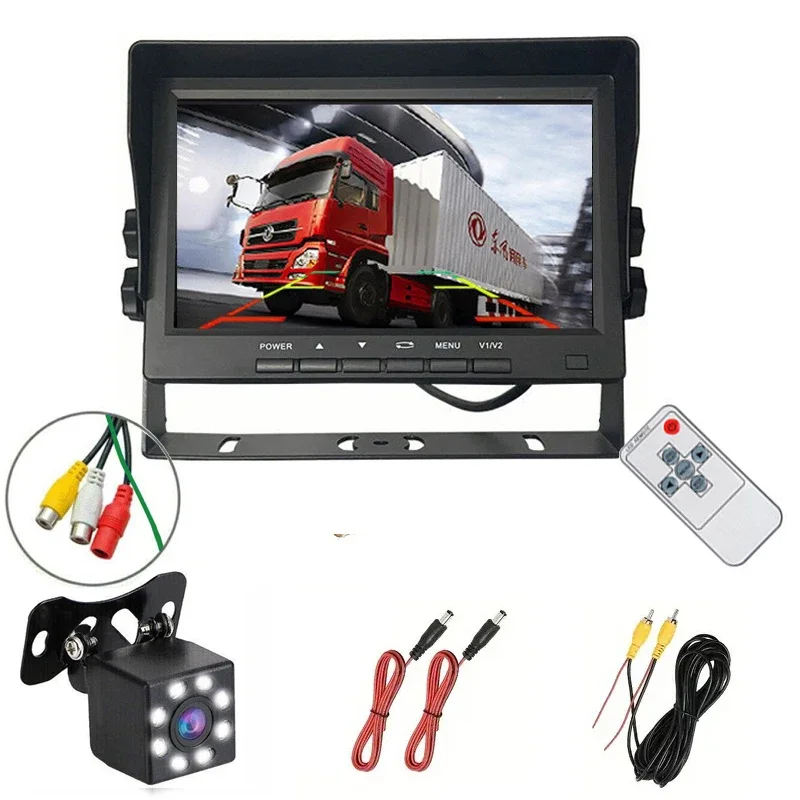 BILEEKO DIY8 LED 7 palcov HD Monitor Zadný výhľad záložná kamera Nočné videnie RV Car Parkovisko