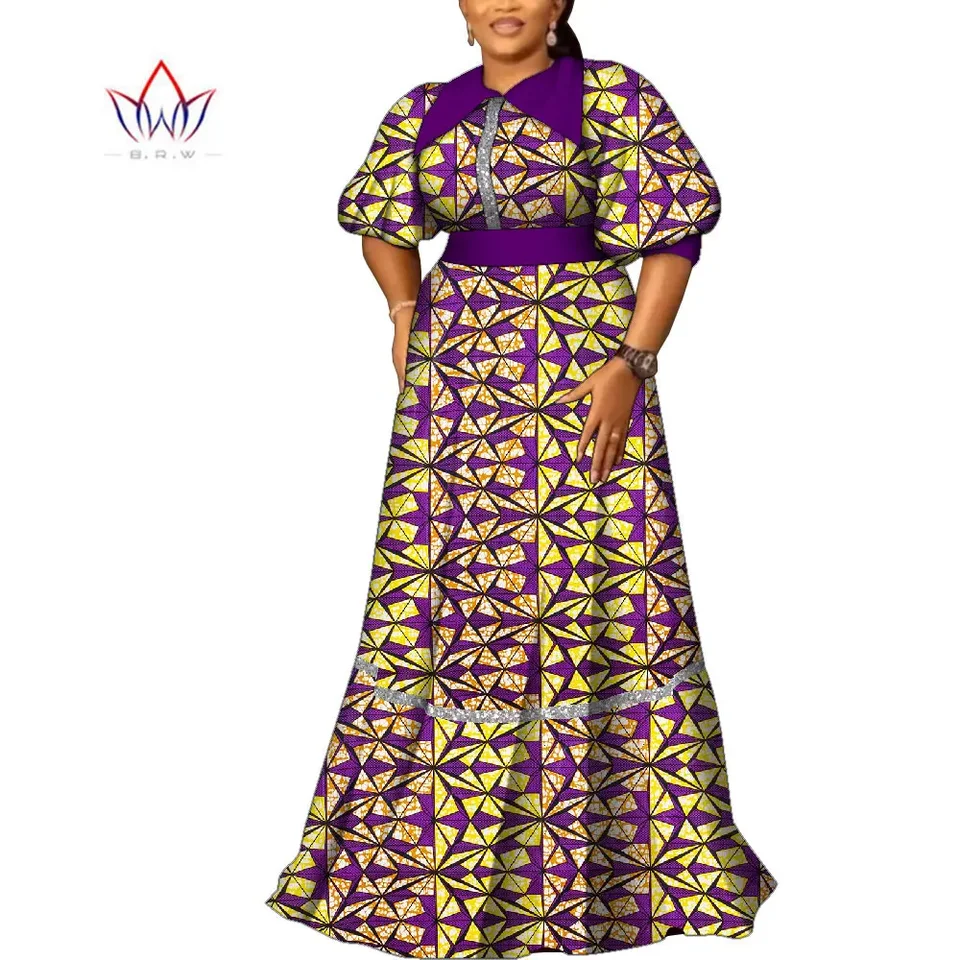 Bintarealwax Africké šaty nové príchodové dĺžky dĺžky dĺžky žien Formálne príležitosti šaty Africa večerné šaty pre ženy WY10043