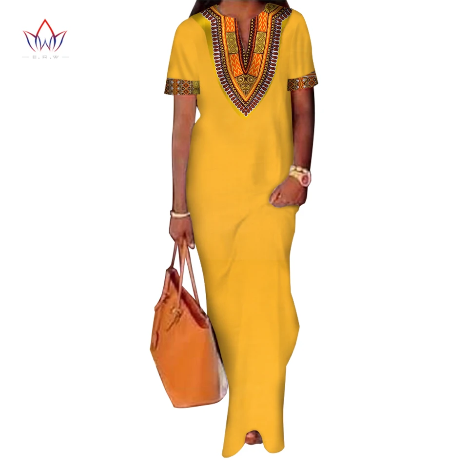 Bintarealwax Fashion Africké šaty pre ženy dashiki africké oblečenie Vestidos špeciálne vzorové párty šaty WY2942