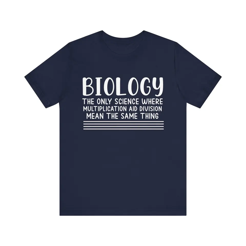 Biology Science T tričko, kde je divízia multiplikácie rovnaký jedinečný dizajn s ilustráciou peňazí stromov