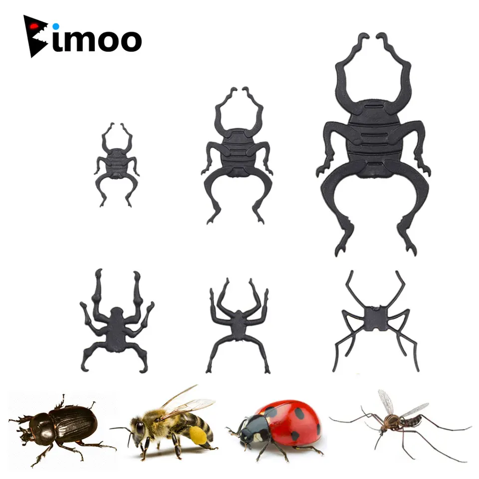 Bioo 20ks realistické hmyzové gumové nohy muchy Masting Material Ladybug Honeybee Beetle Mosquitos suché mušky pstruhové rybárske návnady