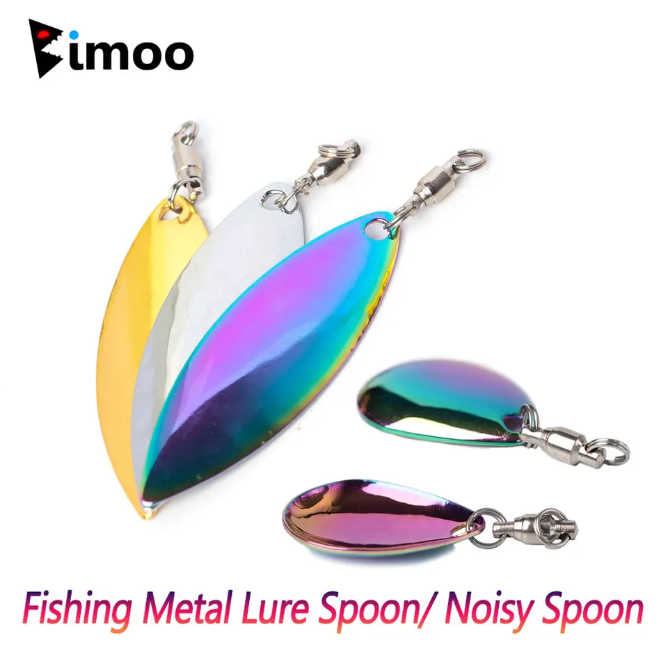Bioo 5ks rybársky kov Lure Lure Spoon DIY Spinner Spoon Lúky žaby Vib reflexné príslušenstvo plech hlučných lyžičiek rybársky náradie