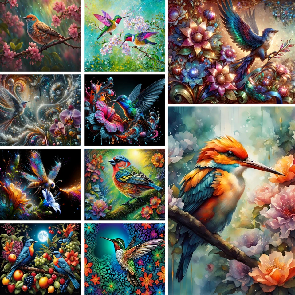 Bird Hummingbird maľba podľa čísla remeselníky remeselníkov pre dospelých