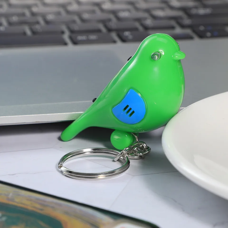 Bird Keychain píšťalka kľúča Finder Finder Wireless Alarm Smart Tag Key Lookator Keychain tracker whistle zvuk LED dióda svetlo thingser