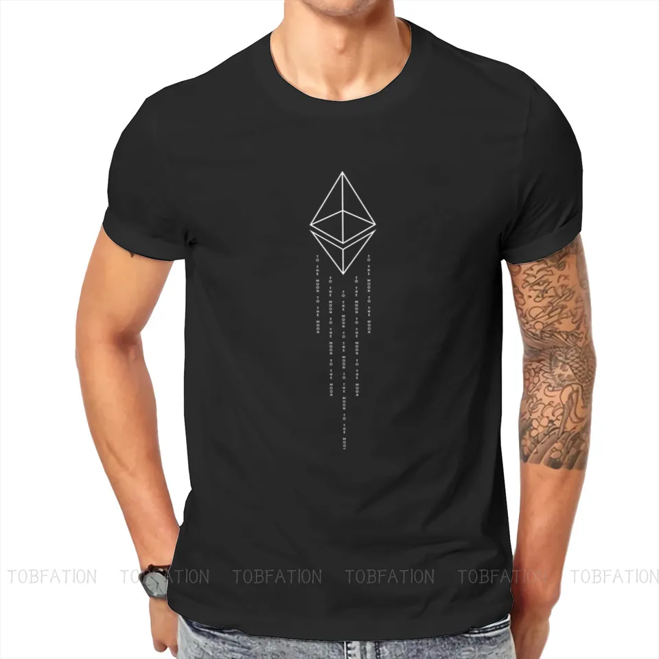 Bitcoin kryptomena ethereum na mesačné tričko klasické muži alternatívne odevy tínedžer
