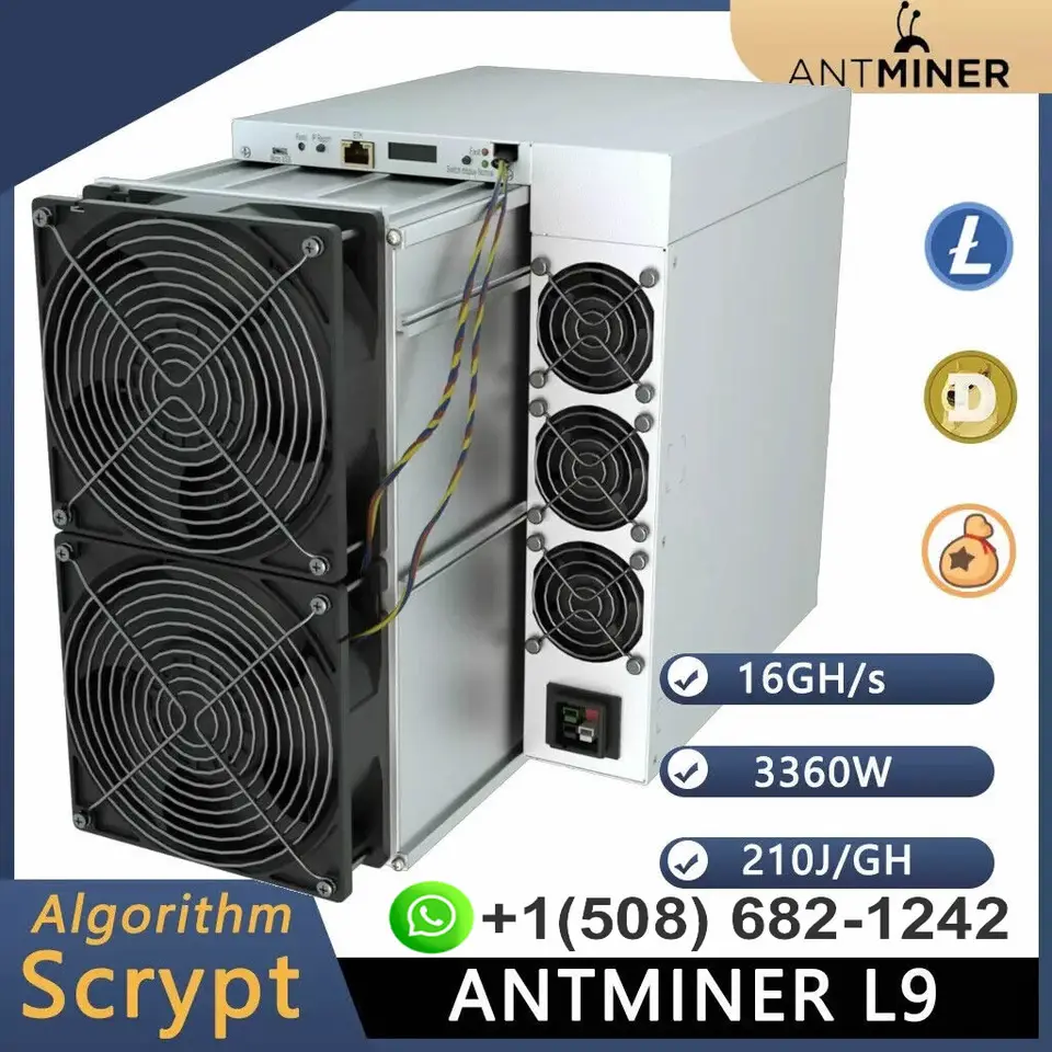 Bitmain Antminer L9 16gh 3400W Scrypt ASIC Miner Crypto Mining Machine zahŕňa lode PSU Supply PSU