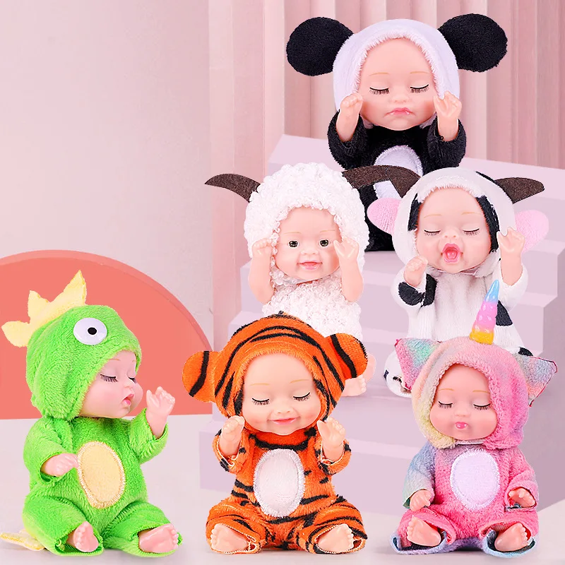 BJD Reborn Doll Kit Hra Toy Simulation Princess Dolls Toy Mini roztomilé spiace dieťa s oblečením doplnky k narodeninám darček pre deti