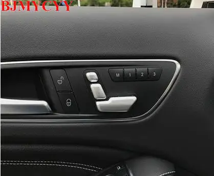 Bjmycyy nový chrómový dvere sedadla nastavenia tlačidla Tink Tink pre Mercedes Benz e Gl Cls trieda W212 W218 x166