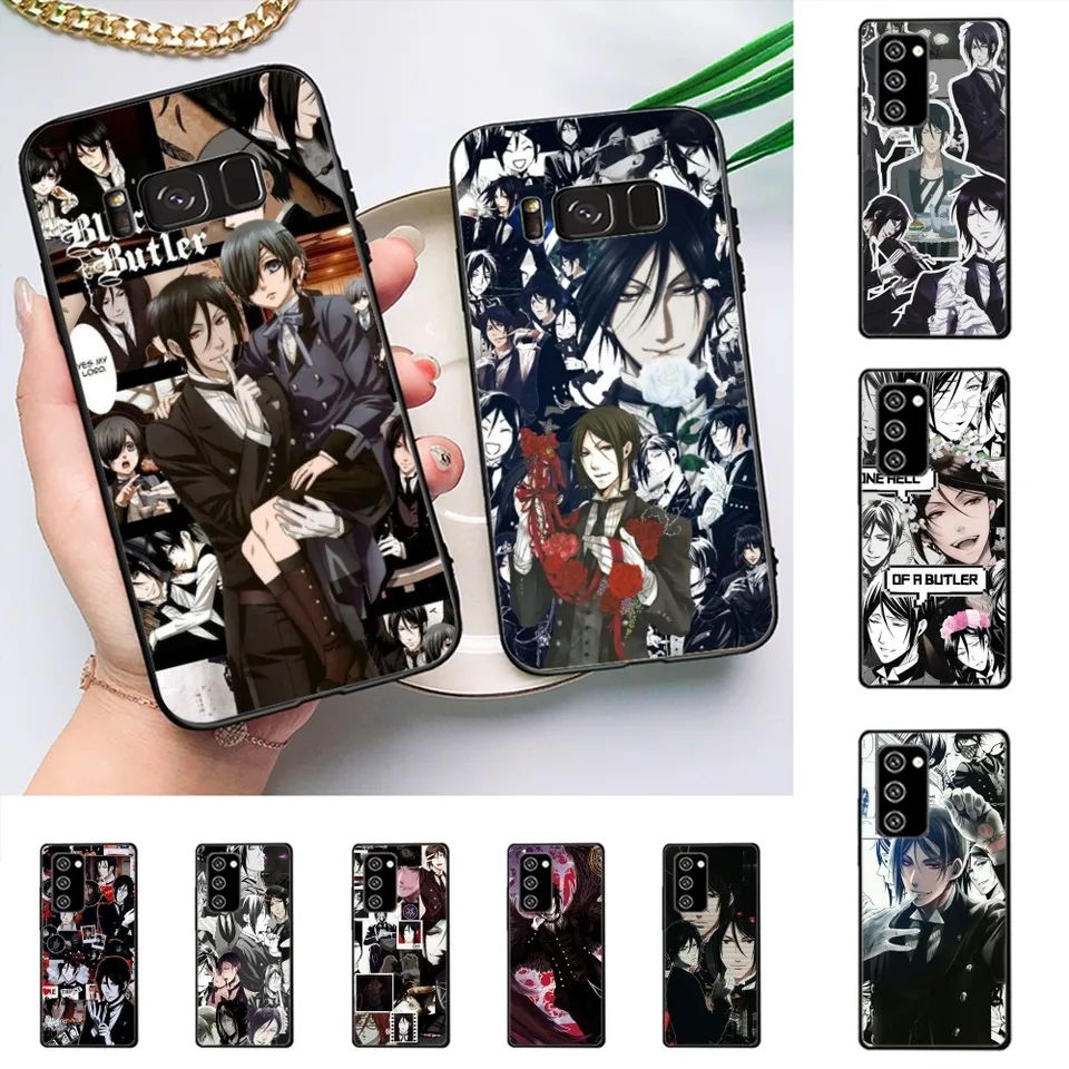 Black Butler Sebastian Michaelis Telefón pre Samsung J 7 plus 7core J7 Neo J6 Plus Prime J6 J4 J5 Mobile Cover
