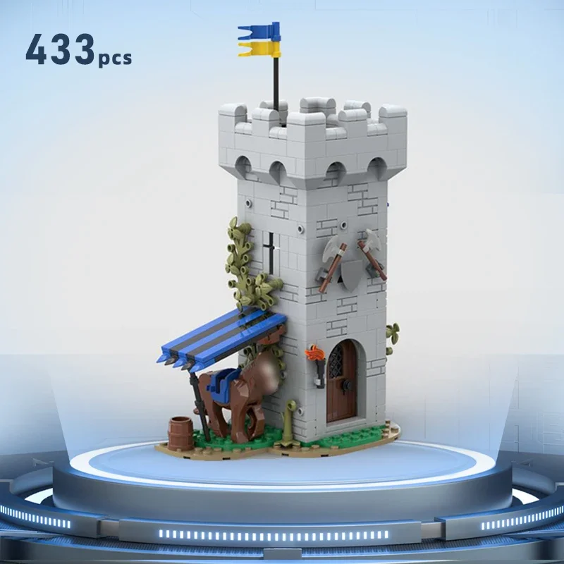 Black Eagle Strážne tehly tehly Modulárny hrad Lookout Blocks Blocks Castle Tower Tehly Bloky Modulárne stredoveké narodeniny MOC Darček