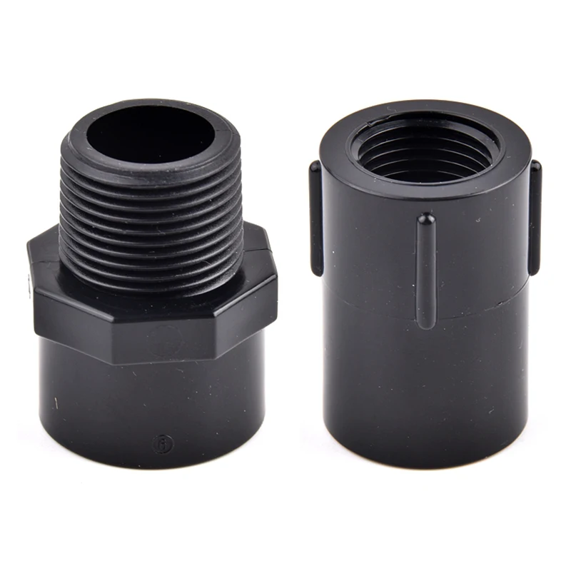 Black PVC Direct Connector 1/2 