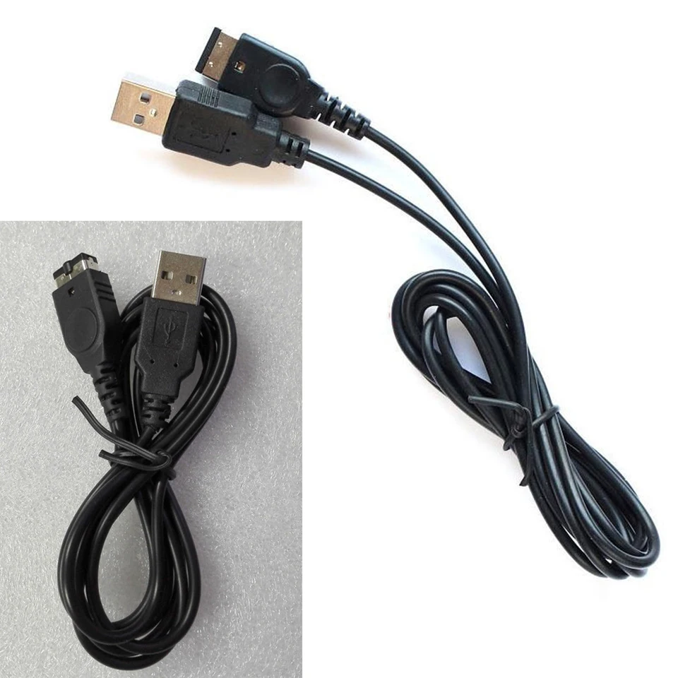 Black USB Nabíjanie predbežnej línie pre sp GBA Gameboy DS NDS