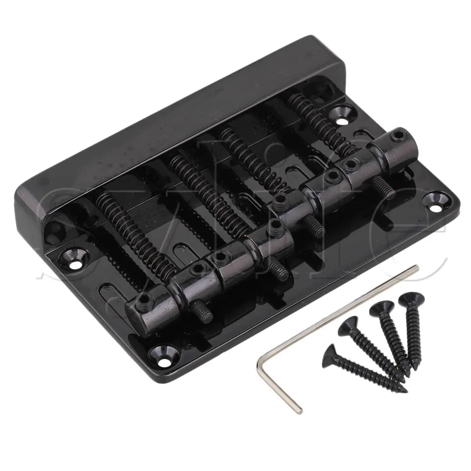 Black Zinc zliatiny 4 struny basový gitarový most pre elektrické basy