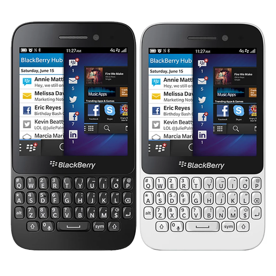 BlackBerry Q5 odomknutý originálny 2 GB RAM 8 GB ROM GSM 4G LTE Mobilný mobilný telefón 5MP Camera WiFi GPS anglický arabský qwerty klávesnica