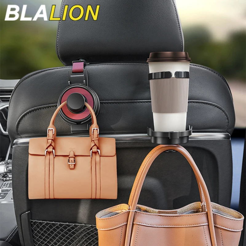 Blalion Car Multifunkčný vodný pohár držiak na poháriky autosedačky Hoadrest Hook Car CAR Organizátor HEGER HANDER HACKAGE Vnútorné doplnky