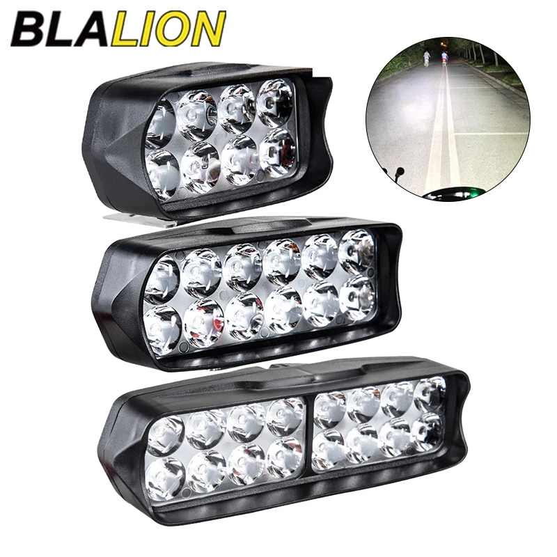 Blalion motocyklové svetlomet 8/12/16 LED diódové svetlá vodotesné pomocné motocykle Externé pozorovacie svetlo LED hmlové svetlo