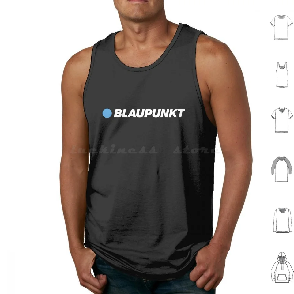Blaupunkt logo biele topánky Tops Tlač bavlny blaupunkt stereofónna hudba hifi hi fi auto 70s 80s 90s