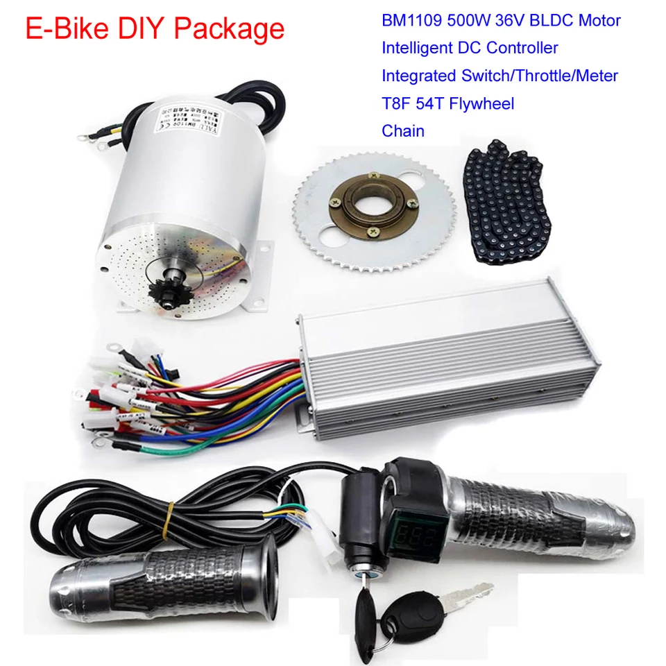 BLDC BM1109 500W 36V Electric GO Kart Brushless DC Motor Ovládač škrtiaceho klapky pre napätie pre ebike mobility Rickshaw Vozidlo