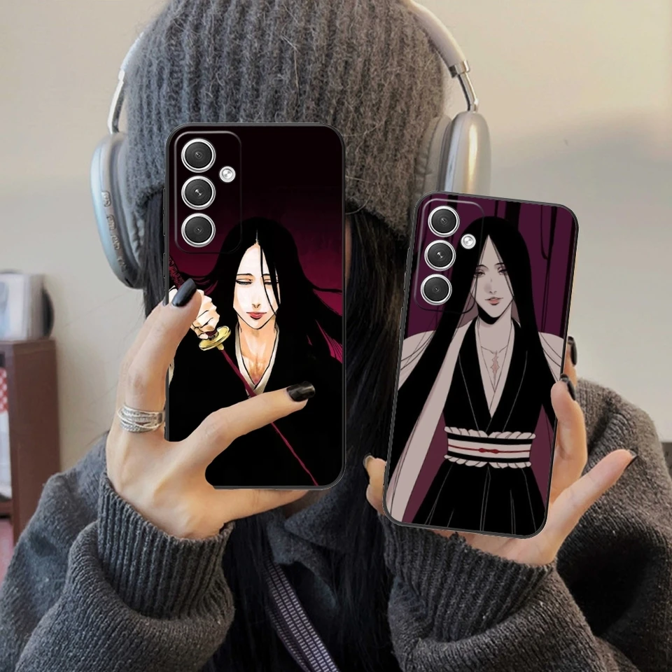 Bleach Unohana Cool Mobile Mobile Pase pre Samsung Galaxy S24 S23 S22 S21 S20 S10 S9 Plus Fe Ultra Lite Black Cover Shell