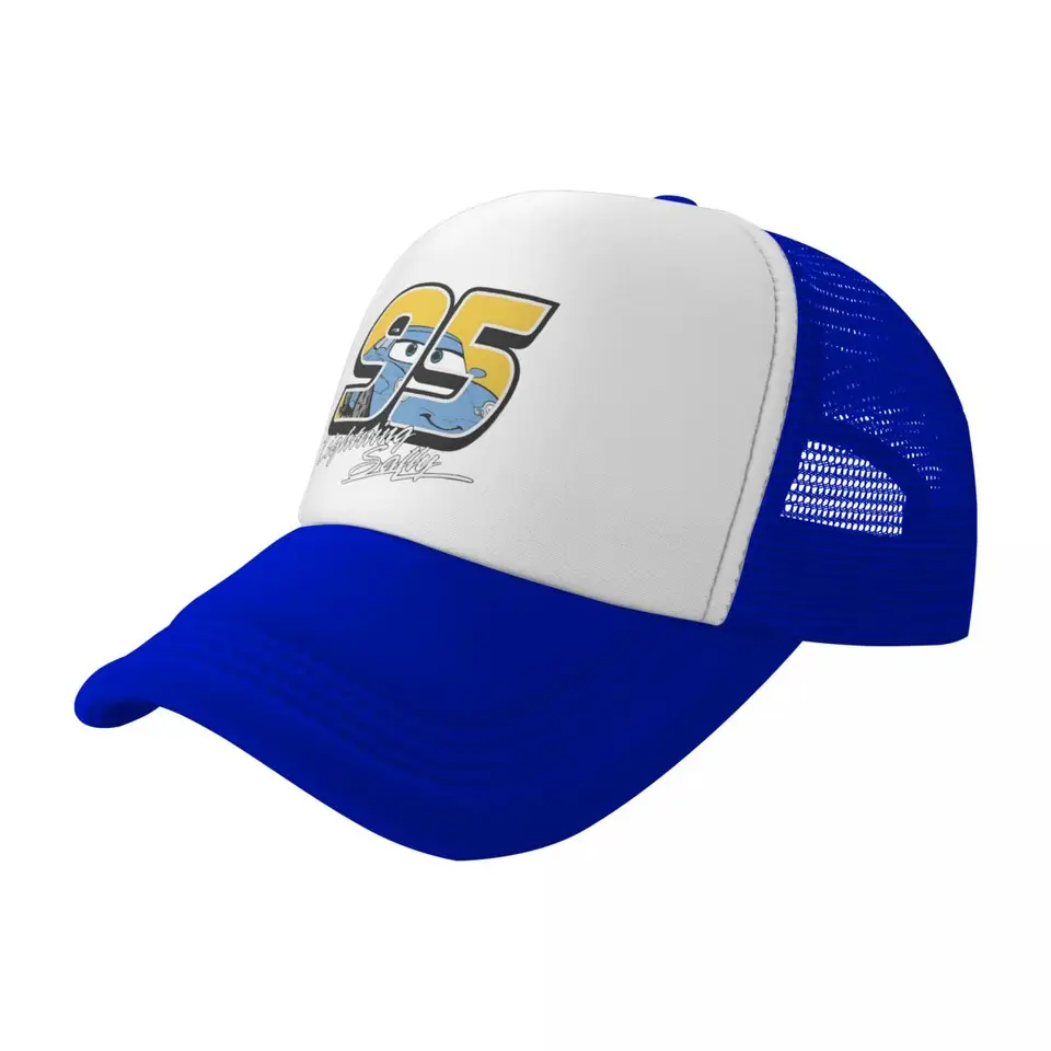 Blesk Sally SND McQueen príslušenstvo pletivo Trucker Hat Unisex Cooling Cooling Mesh-chrbát Snapback Cap Vintage Conthingbale
