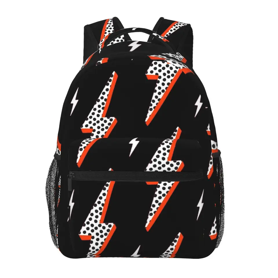 Blesková skrutka Thunder Flash preppy ružové batohy chlapci dievčatká študenti Bookbag Škola
