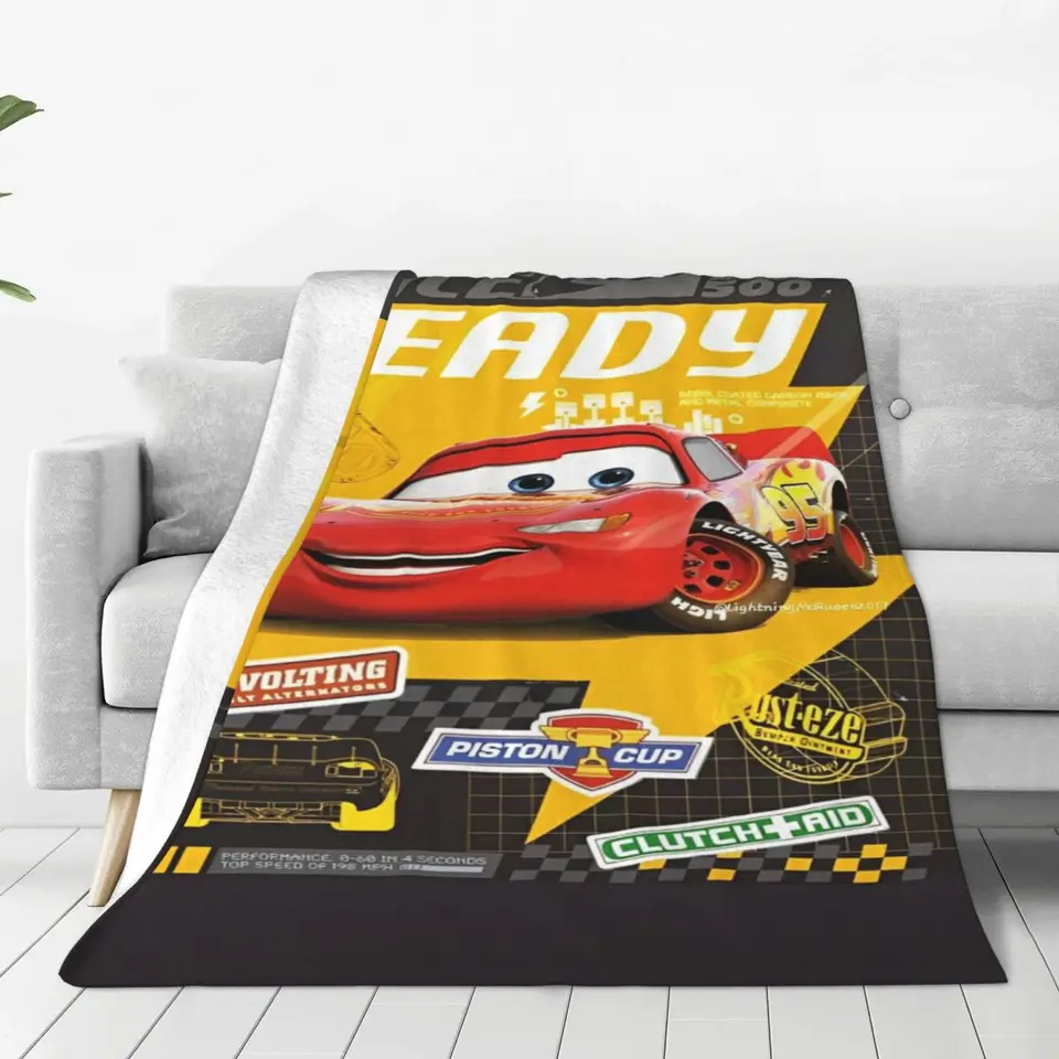 Blesky mcqueen autá prikrývka Kvalita Warm Soft Mäkt Hrot prikrývka zimná cestova