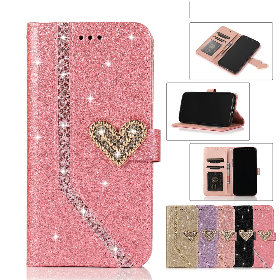 Bling Glitter Flip Leather Pase pre iPhone 15 14 13 12 11 Pro Max XR XS XS X SE 2020 7 8 Plus peňaženka mobilný kryt stojan CAPA